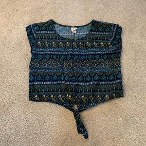 Patterned Crop Top